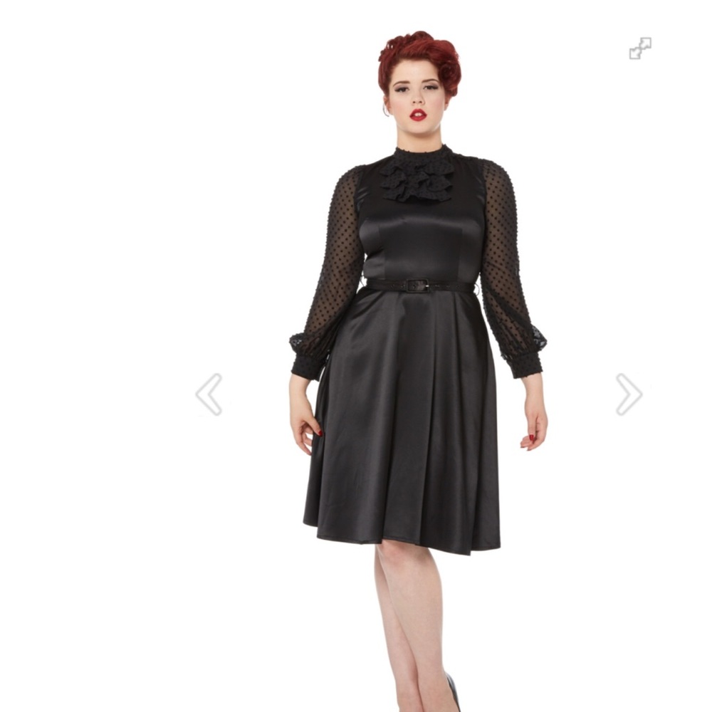 Voodoo Vixen Black AUDREY Retro Dress Large - Picture 1 of 16